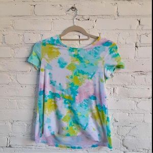 Pastel splatter paint silk t-shirt wonder nation